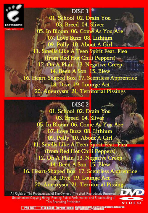 NIRVANA 2DVD ULTIMATE HOLLYWOOD ROCK 1993 LIVE IN RIO DE JANEIRO