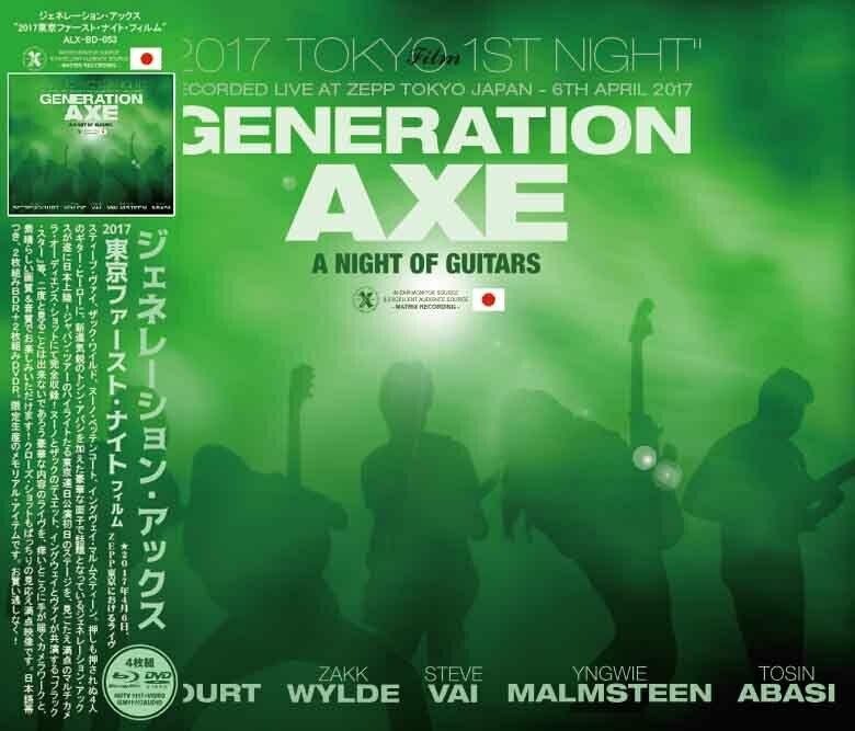 GENERATION AXE 2017 TOKYO 1ST NIGHT OF GUITARS FILM 2BD 2DVD ALX