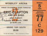 BEHINDTHE SUN TOUR 1985 (1985 years WORLD TOUR brochure) + ticket stub / ERIC CLAPTON