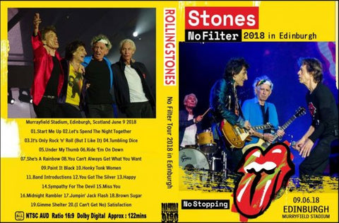 ROLLING STONES / No Filter Tour 2018 in Edinburgh(1DVDR)