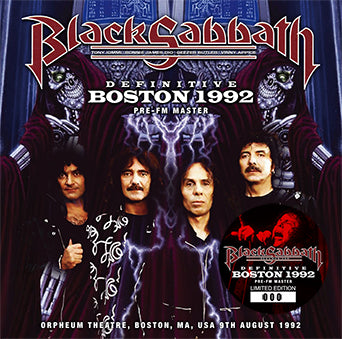 DEFINITIVE BOSTON 1992: PRE-FM MASTER / BLACK SABBATH