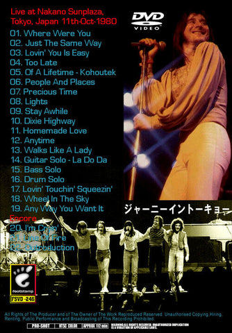 JOURNEY DEPARTURE LIVE IN TOKYO 1980 DVD FOOTSTOMP FSVD-246 STAY 