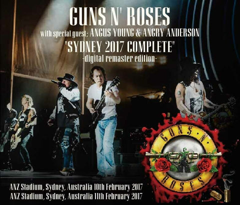 GUNS N'ROSES WITH GUEST ANGUS YOUNG & ANGRY ANDERSON SYDNEY 2017 6CD 1DVD