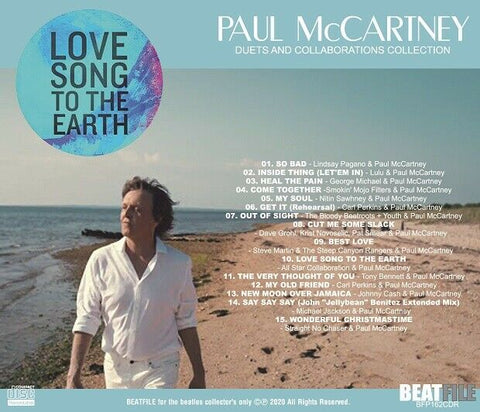 PAUL MCCARTNEY LOVE SONG TO THE EARTH 1CD BEATFILE BFP-162CD1 INSIDE THING