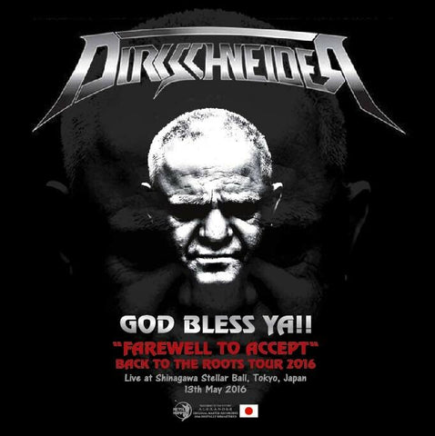 DIRKSCHNEIDER GOD BLESS YA LIVE IN TOKYO FAREWELL TO ACCEPT 2016 2CD MHCD-216