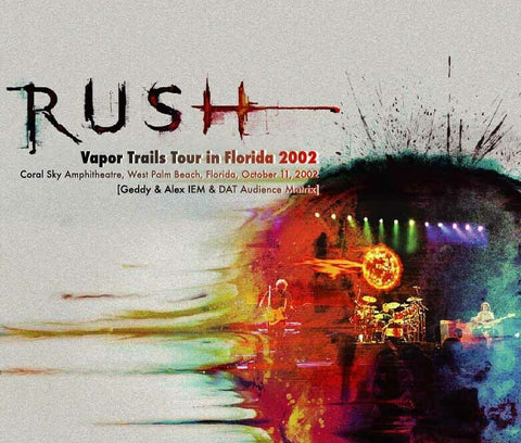 RUSH 3CD VAPOR TRAILS TOUR IN FLORIDA 2002 LIVE HARD ROCK PROGRESSIVE METAL